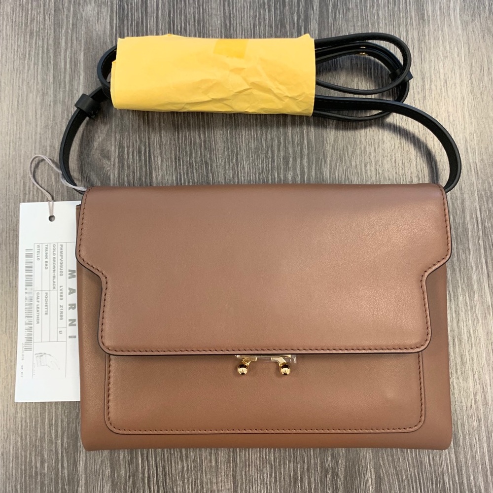 MARNI Calfskin Trunk NWT Shoulder Crossbody Bag - Picture 1 of 10